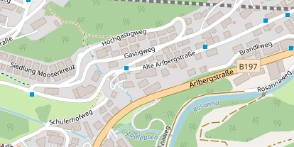 Wanderhotel auf Satellitenbild