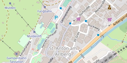 Wanderhotel auf Satellitenbild