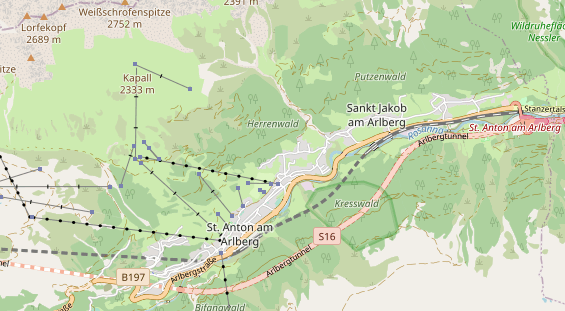 Wanderhotel auf Karte