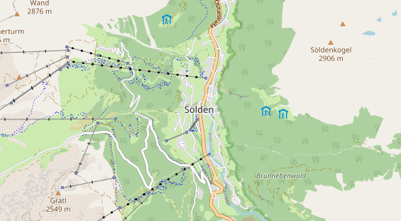 Wanderhotel auf Karte