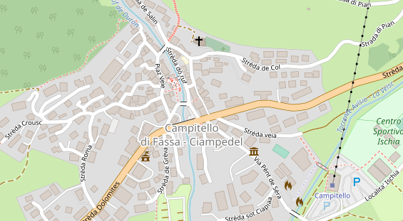 Wanderhotel auf Satellitenbild