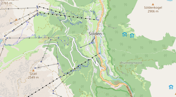 Wanderhotel auf Karte