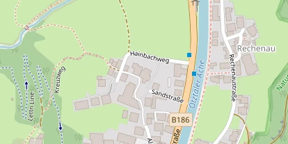 Wanderhotel auf Satellitenbild