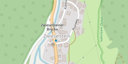 Wanderhotel auf Satellitenbild