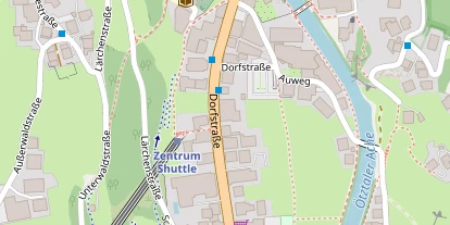 Wanderhotel auf Satellitenbild