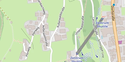 Wanderhotel auf Satellitenbild