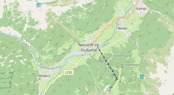Wanderhotel auf Karte
