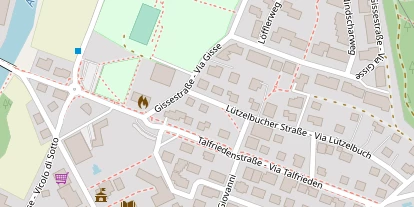 Wanderhotel auf Satellitenbild