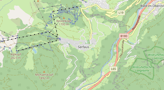 Wanderhotel auf Karte