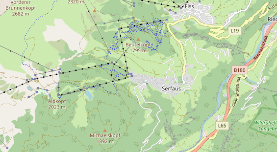 Wanderhotel auf Karte