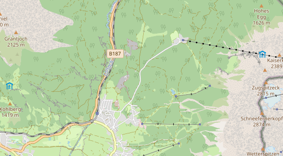 Wanderhotel auf Karte