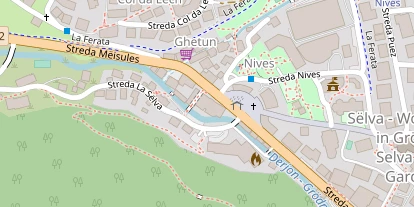 Wanderhotel auf Satellitenbild