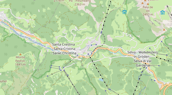 Wanderhotel auf Karte