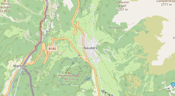 Wanderhotel auf Karte