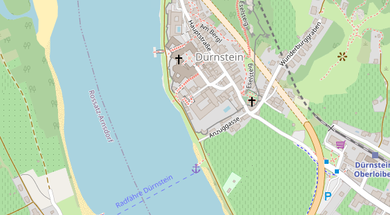 Wanderhotel auf Satellitenbild