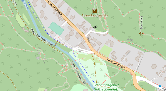 Wanderhotel auf Satellitenbild