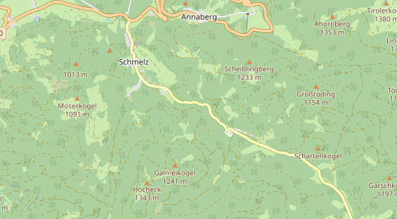 Wanderhotel auf Karte