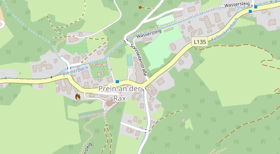 Wanderhotel auf Satellitenbild