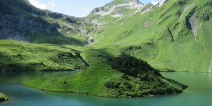 Wanderurlaub - Touren: Wanderung - Allgäuer Alpen - beliebte Bergtour zum Schrecksee - Bergsteiger-Hotel "Grüner Hut"