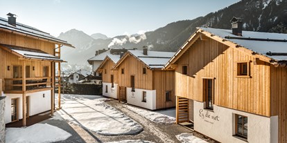 Wanderurlaub - Touren: Wanderung - Dolomiten - Unsere Chalets an der Piste im Winter - Liondes Chalets