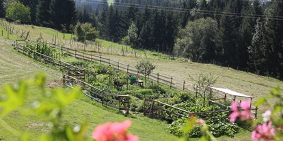 Wanderurlaub - Schwierigkeit Wanderungen: Schwarz - Weißenbach (Villach, Weißenstein) - Hauseigener Garten mit frischem Gemüse - Naturgut Gailtal