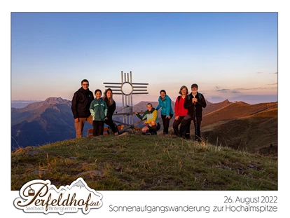 Wanderurlaub - ausgebildeter Wanderführer - Mayrhofen (Mittersill) - Sonnenaufgangswanderung zur Hochalmspitze im August 2023 - Ferienwohnungen Perfeldhof