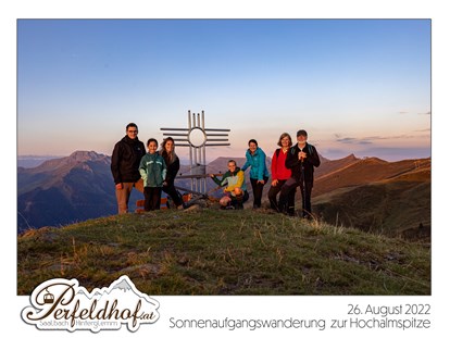 Wanderurlaub - geführte Touren - Sonnenaufgangswanderung zur Hochalmspitze im August 2023 - Ferienwohnungen Perfeldhof