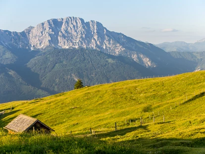 Wanderurlaub - Umgebungsschwerpunkt: Berg - Karlsdorf (Seeboden am Millstätter See) - Blick auf den Reißkofel in den Gailtaler Alpen - Sattleggers Alpenhof & Feriensternwarte