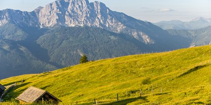 Wanderurlaub - Frühaufsteher-Frühstück - Blick auf den Reißkofel in den Gailtaler Alpen - Sattleggers Alpenhof & Feriensternwarte