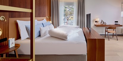 Wanderurlaub - Bettgrößen: Doppelbett - Moostratte - Offener Schlafbereich - Seeglück Hotel Forelle