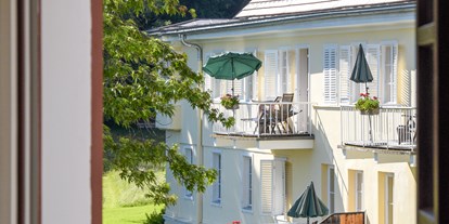 Wanderurlaub - Schwierigkeit Klettersteig: A - Größenberg - Ausblick aus dem Zimmer - Hotel Landsitz Pichlschloss