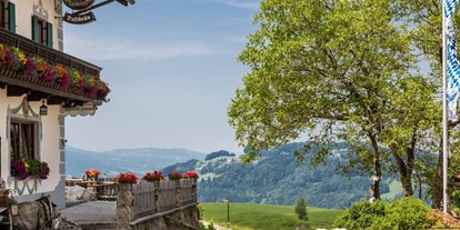 Wanderurlaub - Preisniveau: günstig - Oberbayern - Panoramaausblick vom Duftbräu. - Berggasthof Hotel Duftbräu
