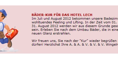 Wanderurlaub - Schuhputzmöglichkeit - Faschina - Hotel Lech