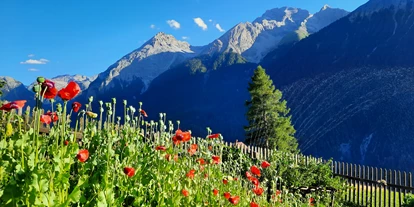 Wanderurlaub - persönliche Tourenberatung - Graubünden - Gemüse- und Blumengarten im Sommer - Chesa sut Baselgia