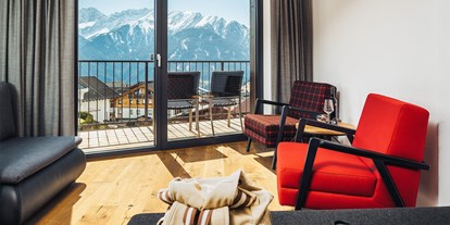 Wanderurlaub - Bettgrößen: Doppelbett - Serfaus - Hotel Cores Panoramasuite - Hotel Cores