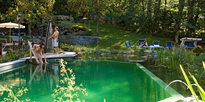 Wanderurlaub - persönliche Tourenberatung - Schweiz - Bioteich und Garten - Beausite Park Hotel Wengen