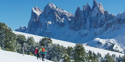 Wanderurlaub - kostenlose Wanderkarten - Colfosco - Schneeschuhwandern mit Ausblick - Hotel Sun Valley