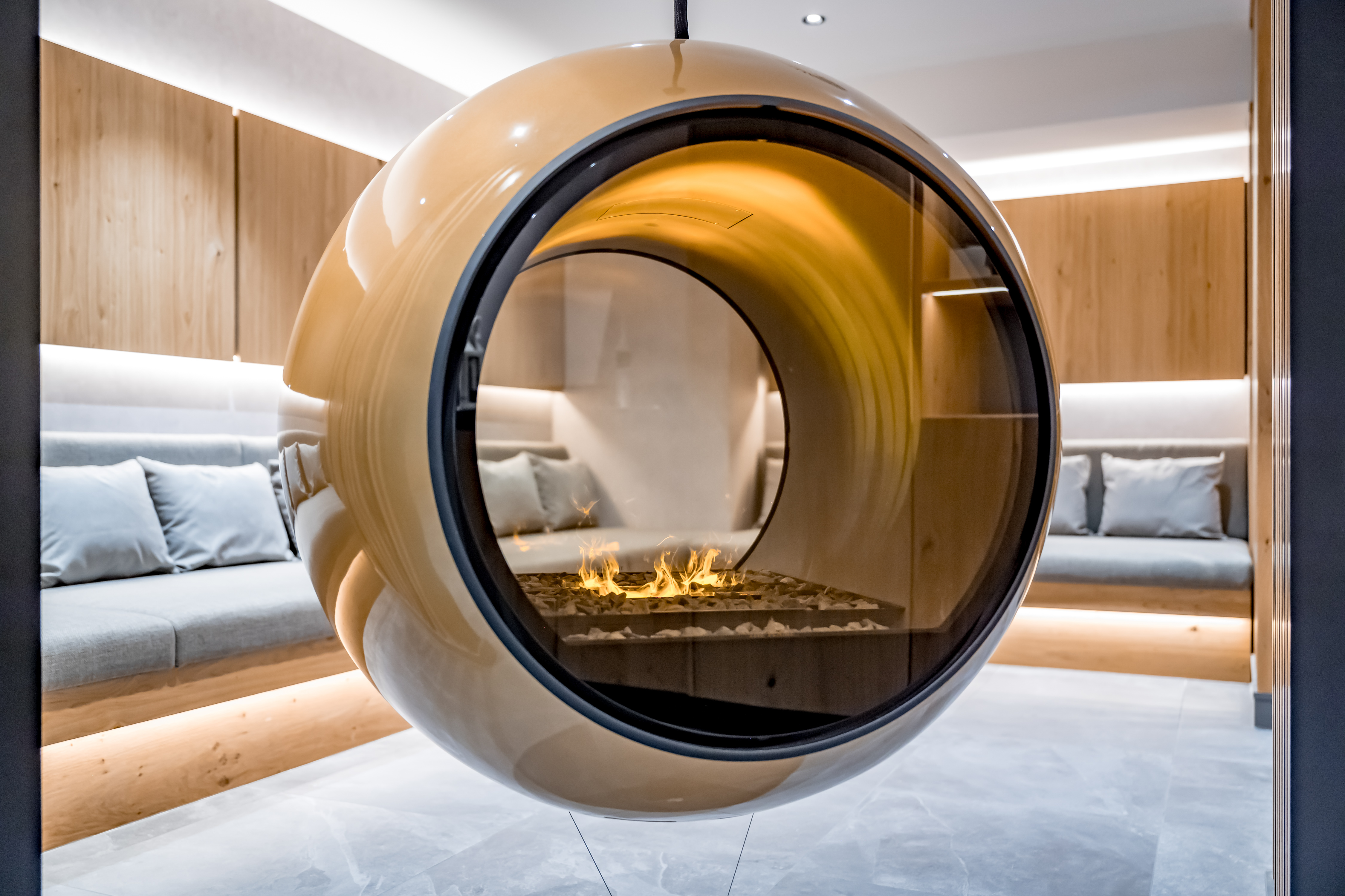 Wanderhotel: Loungebereich Spa - Hotel Ruhpoldinger Hof