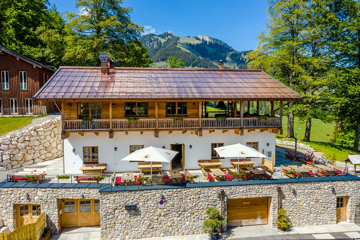 Wanderhotel: Brösel Alm mit Terrasse - Berghotel Sudelfeld