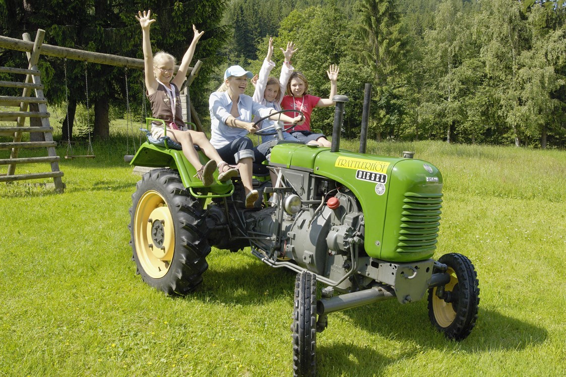 Wanderhotel: Oldtimer Traktoren Verleih - Trattlers Hof-Chalets