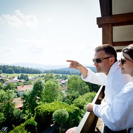 Wanderhotel: Blick vom Balkon - Panoramahotel Grobauer