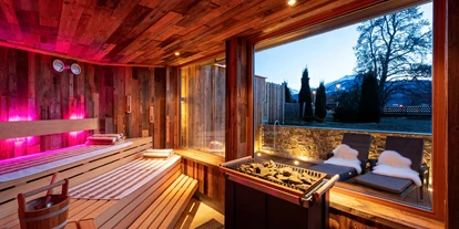 Wanderurlaub - Allgäu - Gartensauna mit Blick ins Grüne - Hotel garni Schellenberg ****