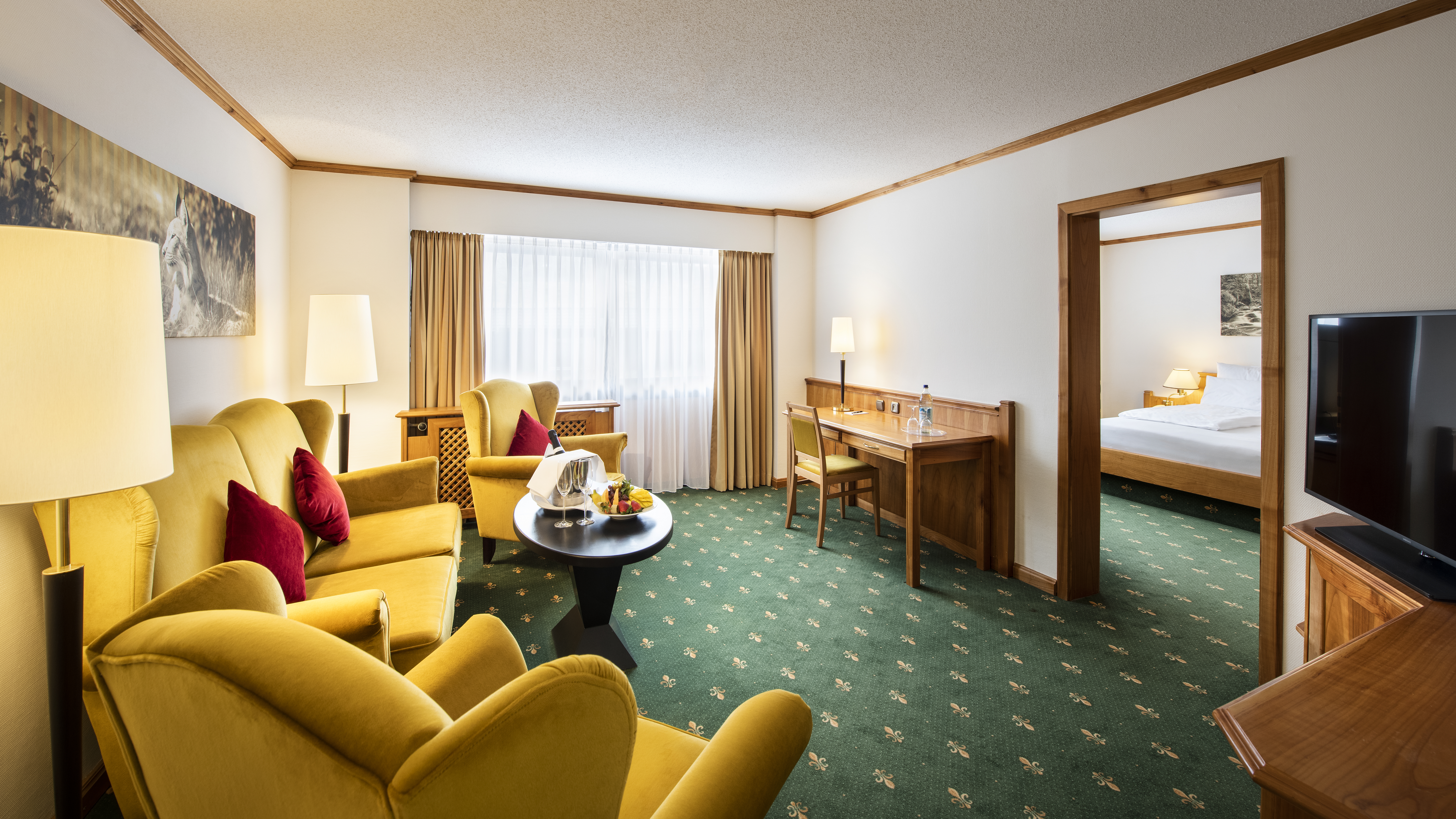 Hotel Sonnenhof im bayerischen Wald Zimmerkategorien Panorama-Suite zur Südseite mit Balkon, 48qm