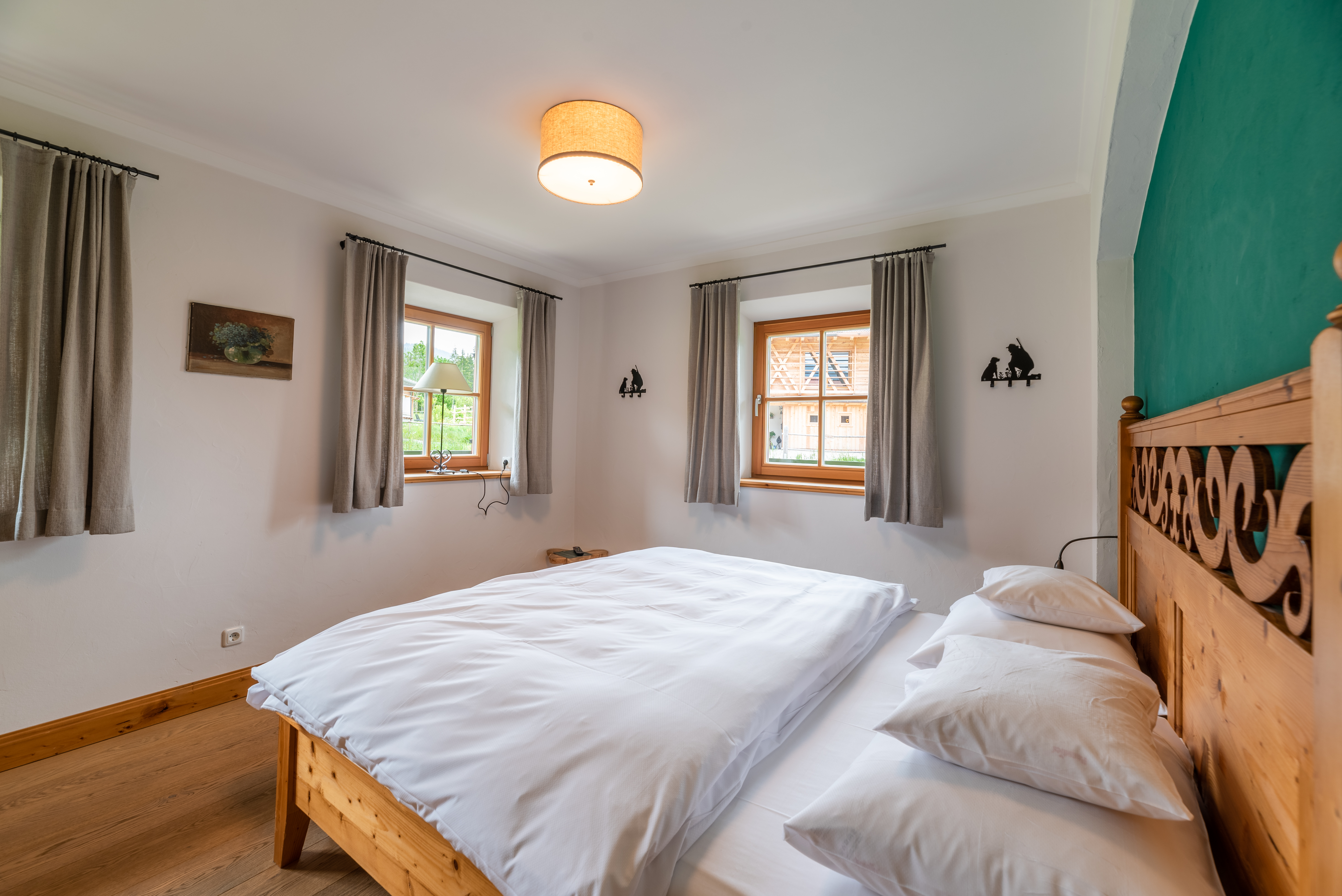 Wanderhotel: Ein Schlafzimmer im Steinbacher Hof - Gut Steinbach Hotel Chalets SPA