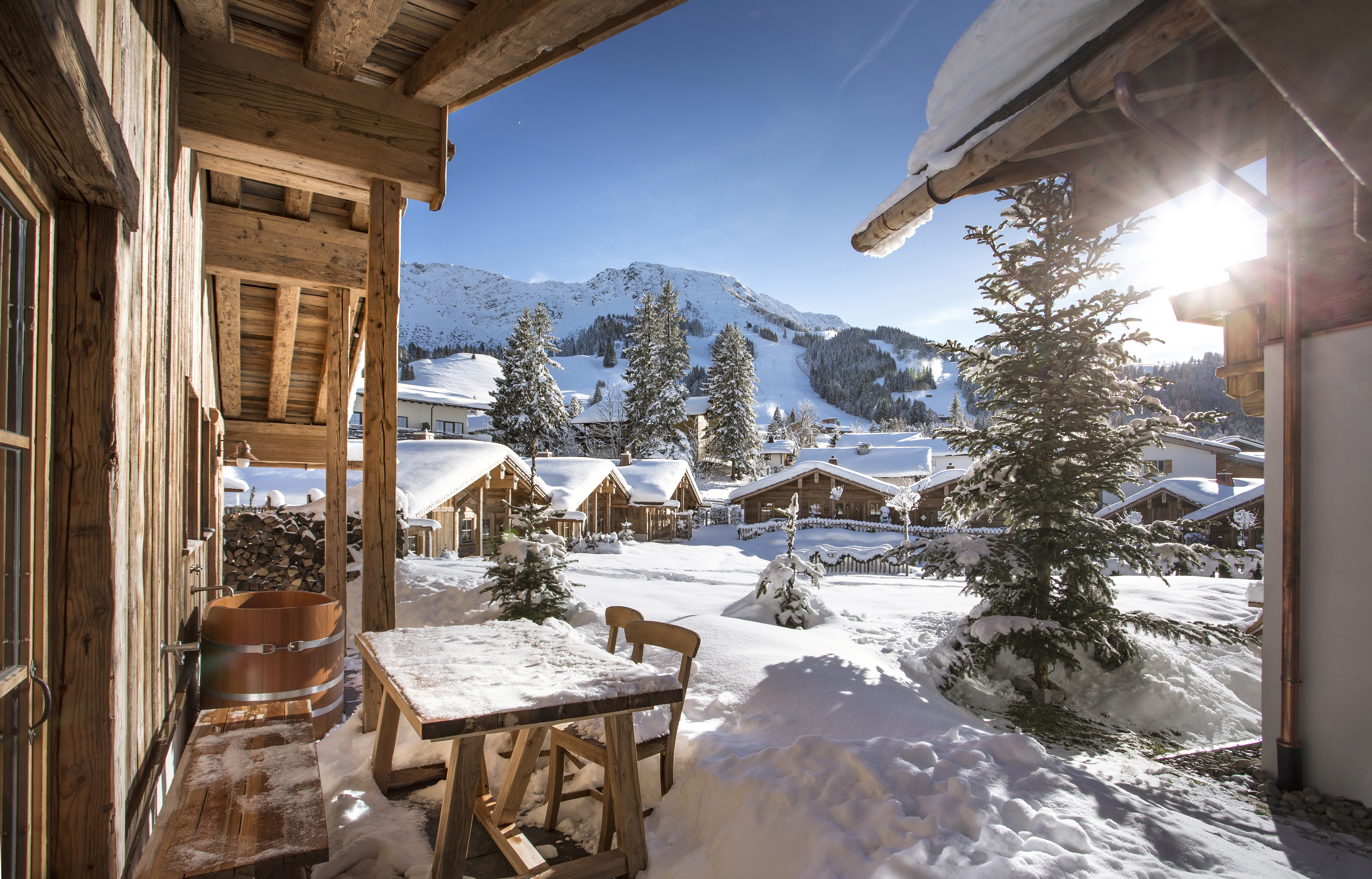 Wanderurlaub - Massagen - Füssen - Terrasse am Chalet - Alpin Chalets Oberjoch