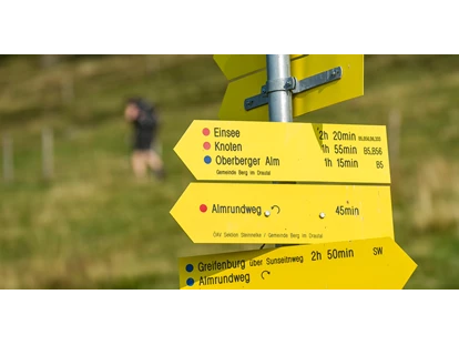 Wanderurlaub - Kötschach-Mauthen - Vom Haus zu den Wanderwegen  -   Sattleggers Alpenhof & Feriensternwarte