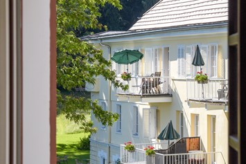 Wanderhotel: Ausblick aus dem Zimmer - Hotel Landsitz Pichlschloss