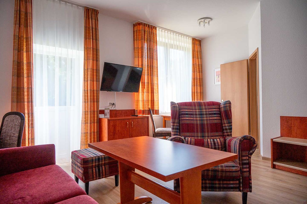 Waldhotel Schäferberg Zimmerkategorien Ferienwohnung (1-2 Pers.) im Gästehaus Waldeslust