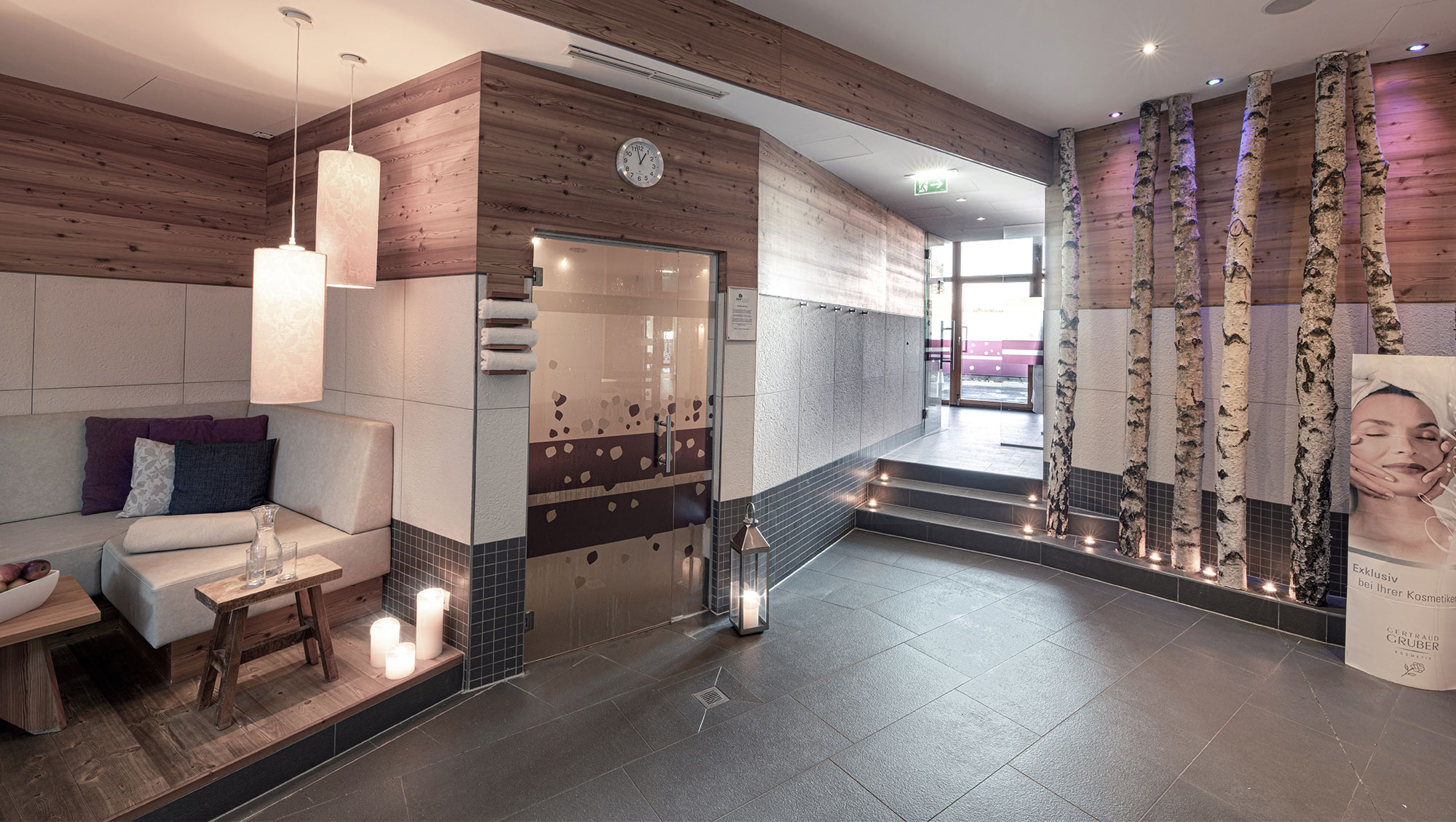 Wanderhotel: INNs HOLZ Chaletdorf Dampfbad im Wellnessbereich des angrenzenden INNs HOLZ Natur- & Vitalhotels****s  - INNs HOLZ Chaletdorf