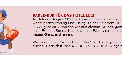 Wanderurlaub - Bach (Bach) - Hotel Lech